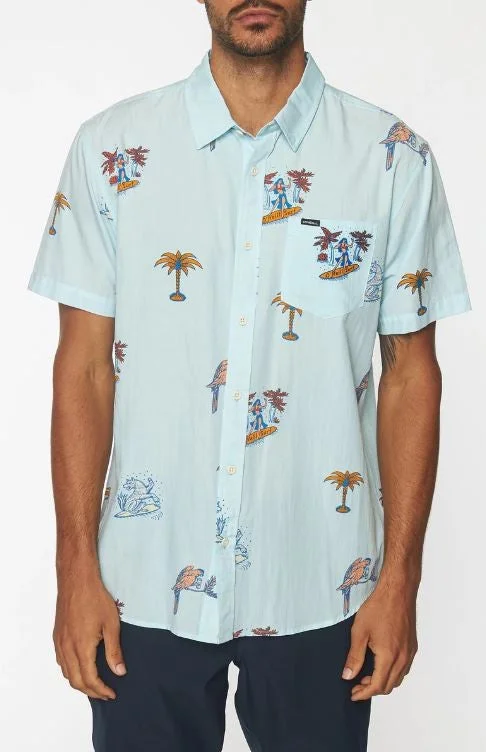 Stock Clearance O'neill Short Sleeve Men's Woven Shirts Allover Printed