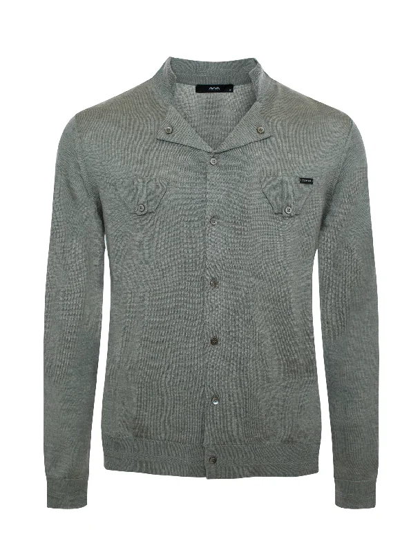 Special Price Grey V-Neck Sweater (5107)