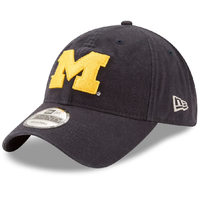 Buy Now Michigan Wolverines New Era Primary Logo Core 9TWENTY Adjustable Hat - Navy