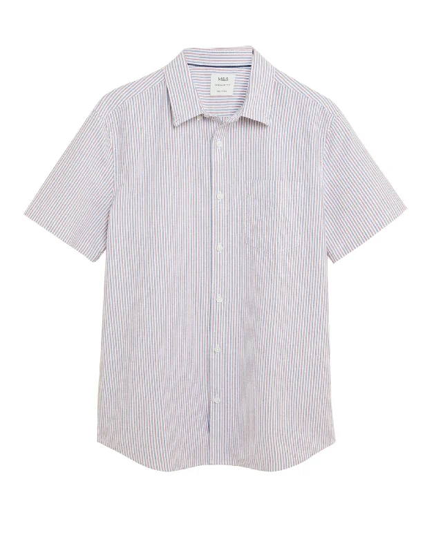 Pure Cotton Striped Oxford Shirt