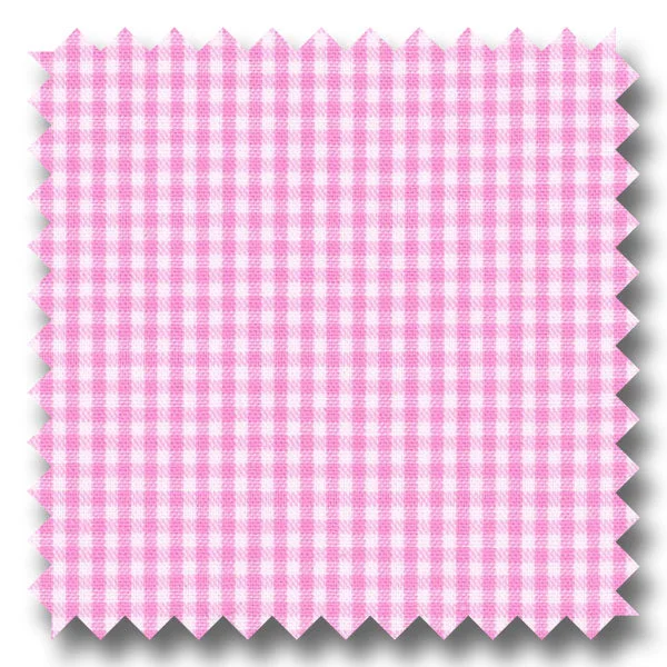 Savings Event Pink Mini Gingham Check Broadcloth - Custom Dress Shirt