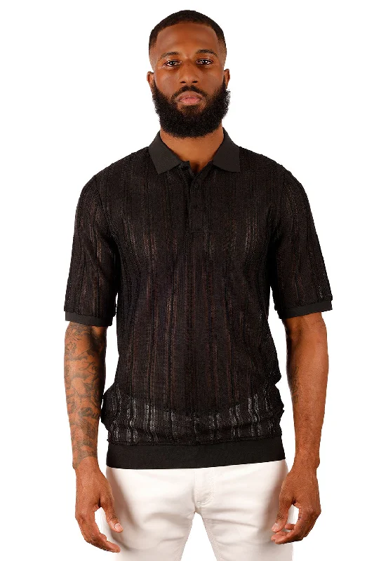 Midnight Madness Interlace Plan Polo Shirt
