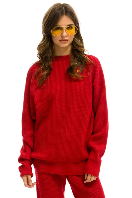 Price Drop VINTAGE CABIN UNISEX CASHMERE SWEATER - CHERRY