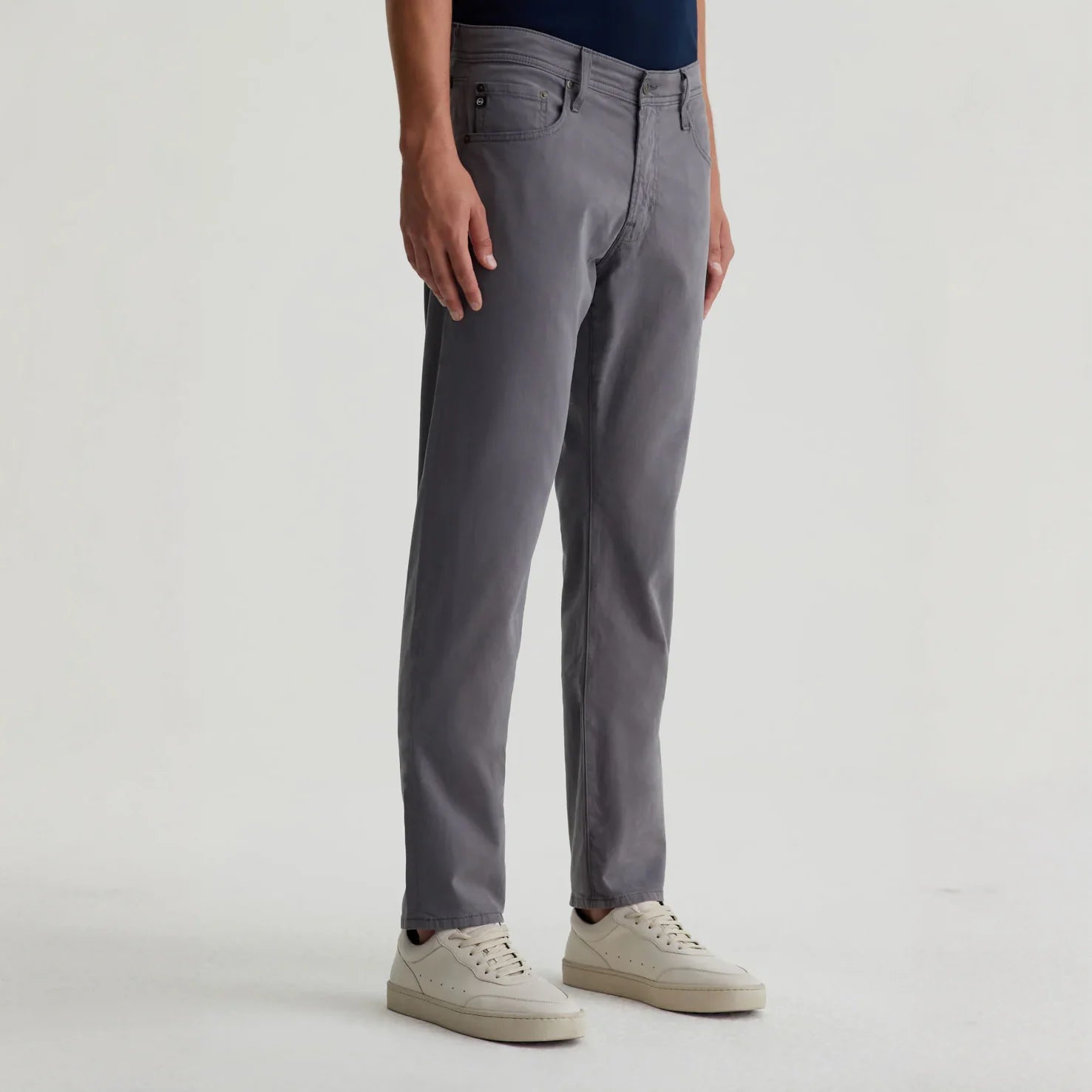 Sulfur Folkestone Mid-Gray Modern Slim Tellis Sueded Pants - AG