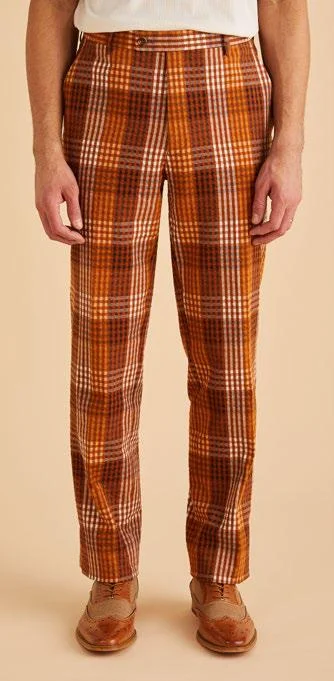 Inserch P272-27 Seersucker Gingham Pants Color Aztec