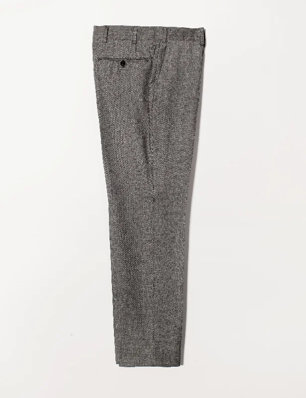 Steals and Deals BKT50 Tailored Trousers in Wool Sharkskin - Salt and Pepper Gray