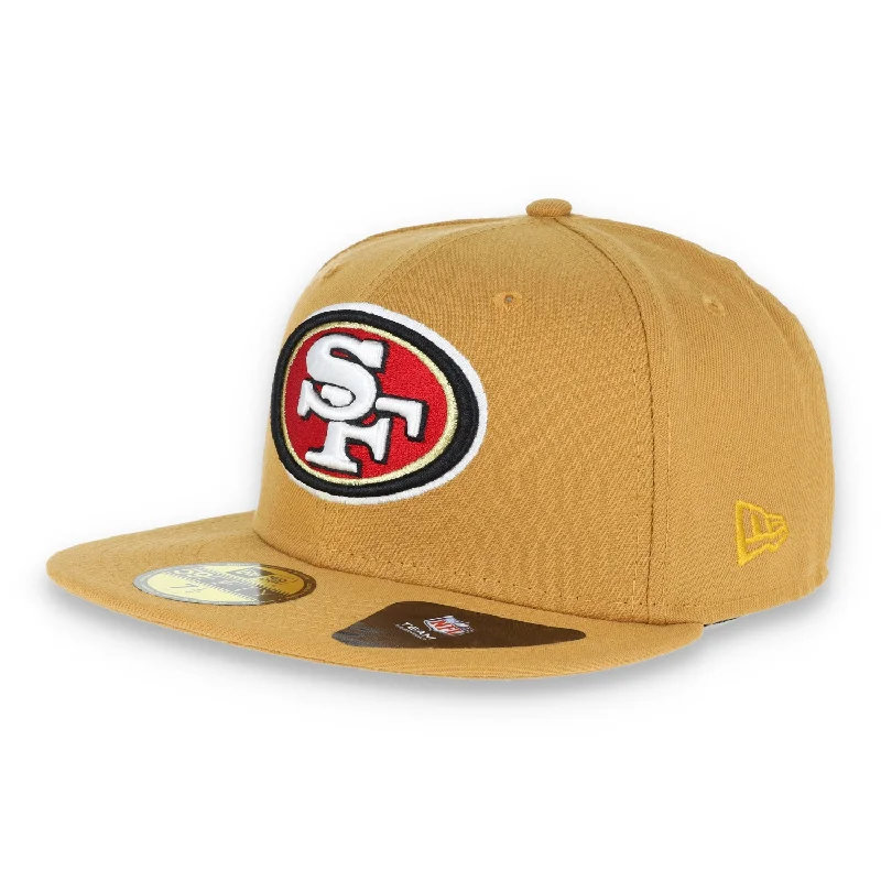 New Markdowns San Francisco 49ERS New Era 59Fifty Fitted Hat- Panama Tan
