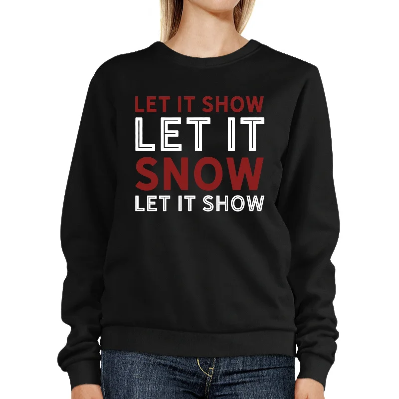 Daily Special Let It Snow Sweatshirt Cute Christmas Pullover Fleece Sweater
