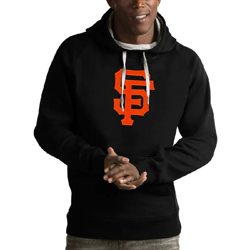 Discount Mania Antigua San Francisco Giants Victory Pullover Hoodie - Black