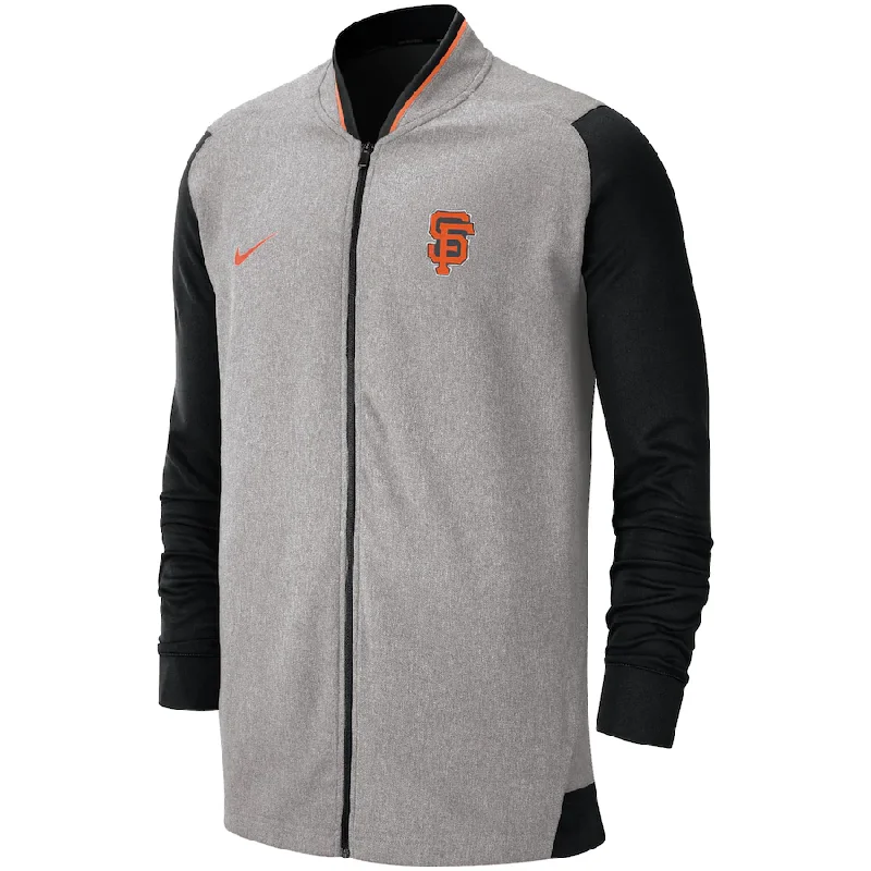 While Supplies Last Nike San Francisco Giants Game Performance Full-Zip Jacket - Gray/Black While Supplies Last Nike San Francisco Giants Game Performance Full-Zip Jacket - Gray/Black