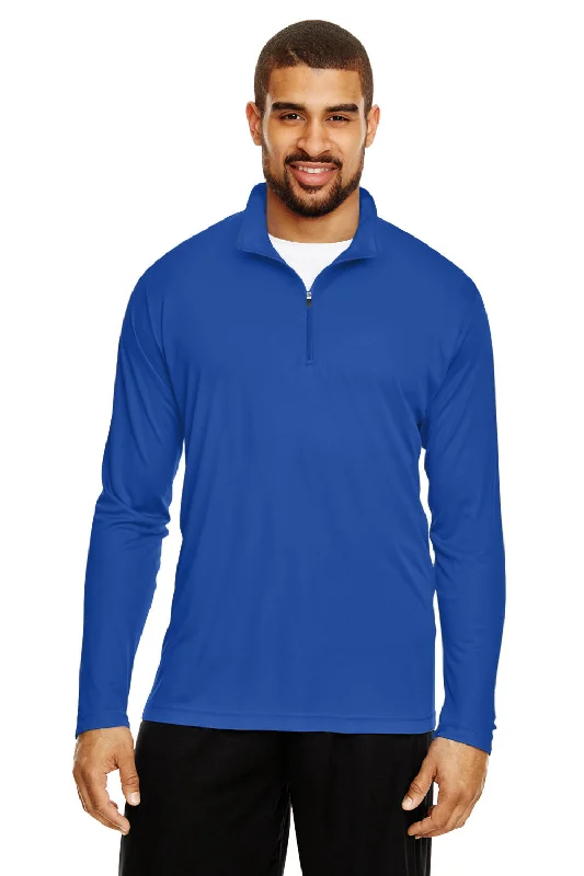 Mega Sale Team 365 Mens Zone Performance Moisture Wicking 1/4 Zip Sweatshirt - Royal Blue Mega Sale Team 365 Mens Zone Performance Moisture Wicking 1/4 Zip Sweatshirt - Royal Blue