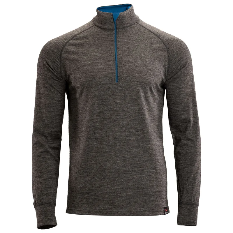 Mens Merino 200 Long Sleeve Zip Neck (Smoke)