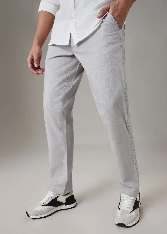 Year-End Clearance Grey Linen Trouser