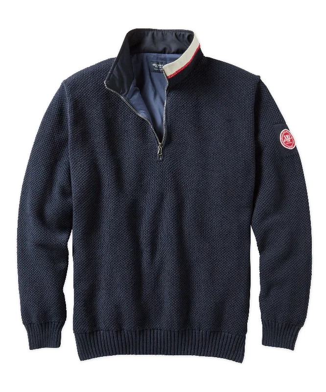 Price Blitz Classic Cotton Windproof Quarter-Zip Sweater
