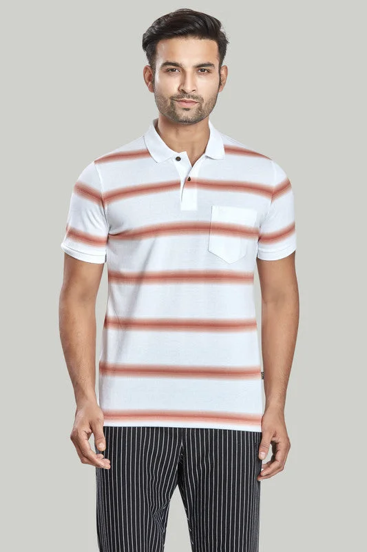 Stripe Pique Polo