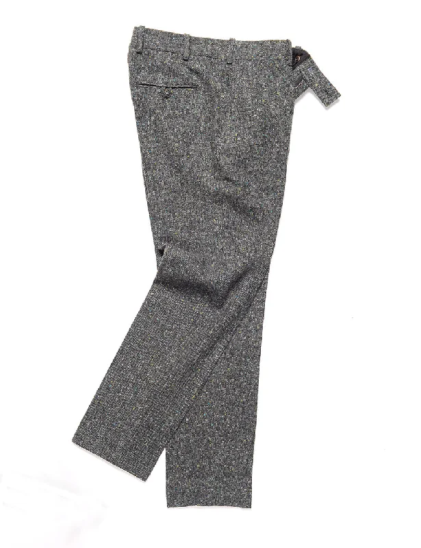 Mega Sale BKT50 Tailored Trouser in Flecked Donegal Tweed - Lead Gray