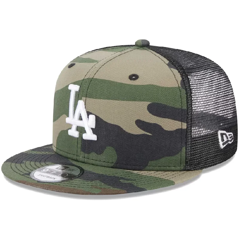 Flash Sale New Era Los Angeles Dodgers Woodland Trucker 9FIFTY Snapback Hat-Camo/Black Flash Sale New Era Los Angeles Dodgers Woodland Trucker 9FIFTY Snapback Hat-Camo/Black