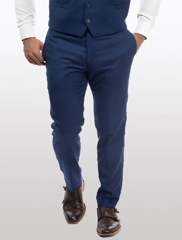 Blue Men's Slim-Fit Suit Separates Pants