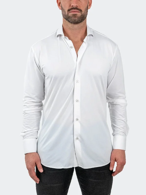 Soft Performance Stretch Long Sleeve Shirt - White