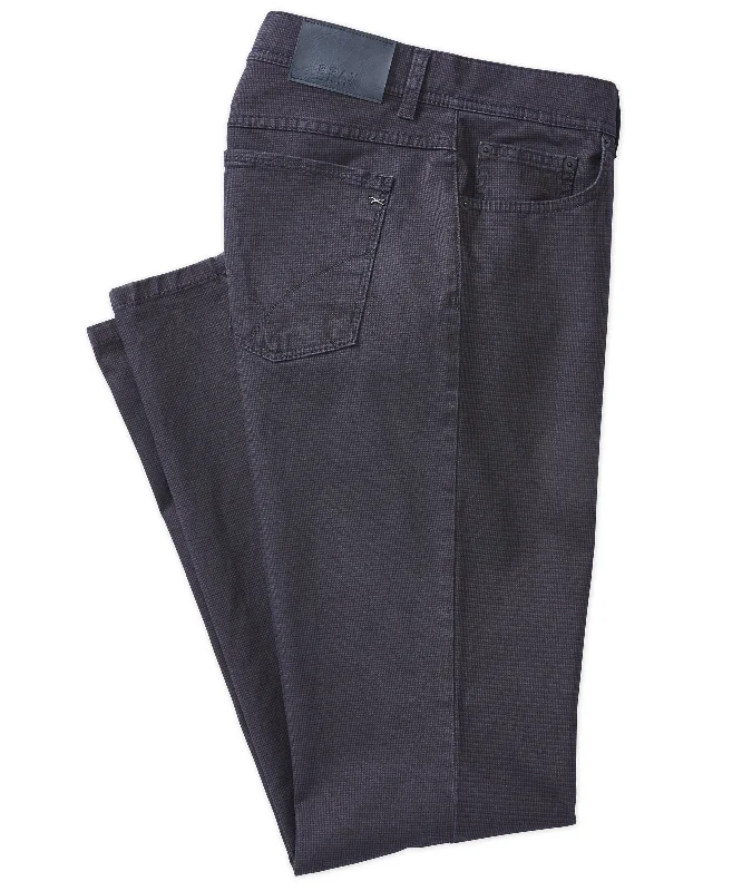 Best Choice Brax Marathon Micro Check Cotton Stretch 5-Pocket Pant