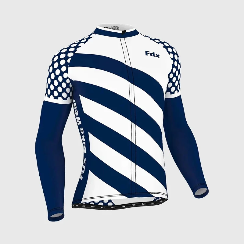 Fdx Equin Men's & Boy's White Thermal Roubaix Long Sleeve Cycling Jersey