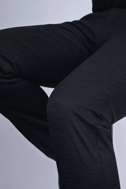 Weekend Deal Black Stripes - 2 way stretch - COTTON PANT