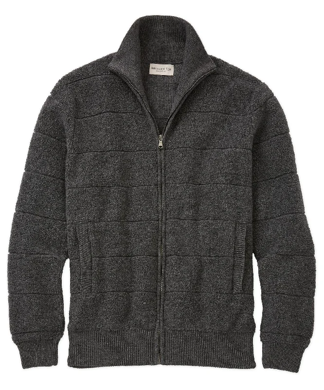 Act Now Cashmere Fleece Bomber Sweater