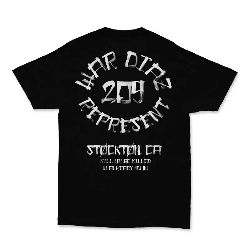 Weekend Discounts to Snag Nate Diaz Aug. 5th WAR DIAZ 209 Heavy Tee [BLACK] OFFICIAL PAUL VS. DIAZ MERCH