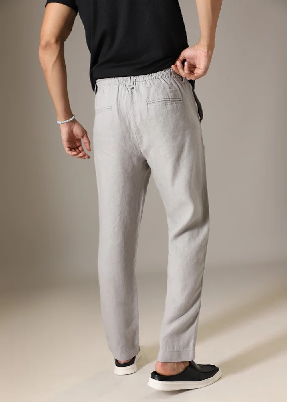 Factory Direct Sale Gravel Grey Linen Pant