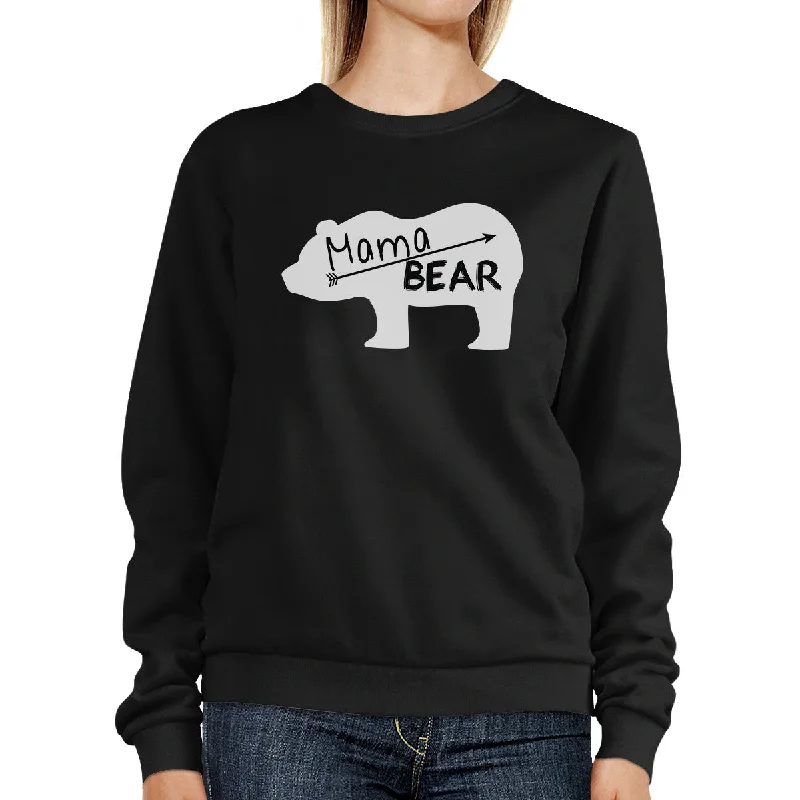 Best Deals Mama Bear Black Unisex Cute Graphic Sweatshirt Gifts For New Moms