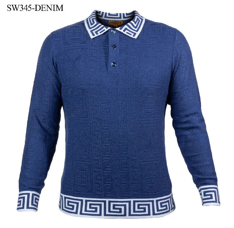 SW-345 I PRESTIGE LS 3BTO POLO I DENIM