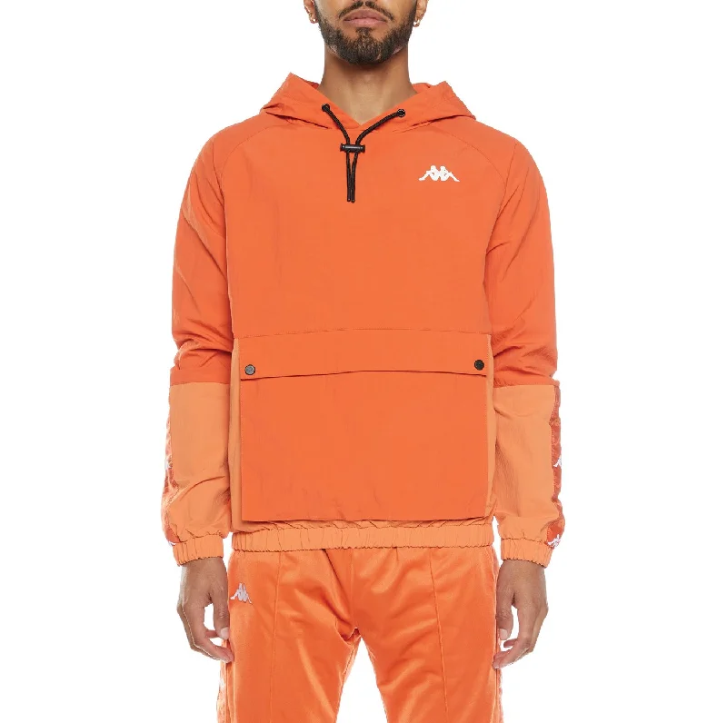 Super Savings KAPPA 222 BANDA EDONIN ANORAK - ORANGE DUSTY WHITE