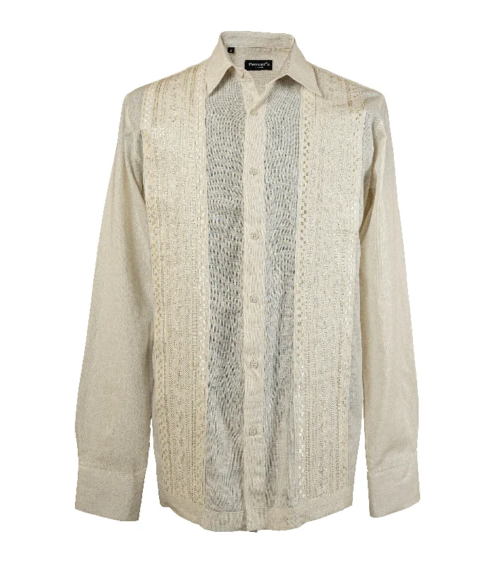 Instant Discount ELEGANTE Guayabera - (LCLP192LS) - 100% Irish Linen - Long Sleeve
