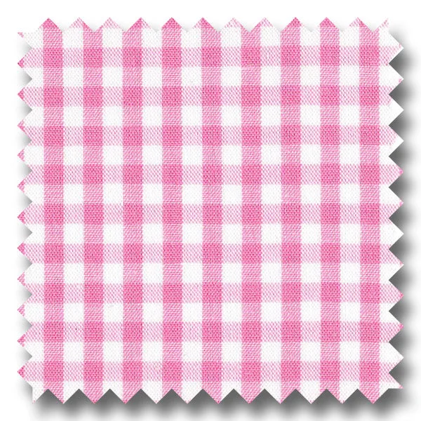 Reduced Rates Pink Gingham Check Broadcloth - Custom Dress Shirt