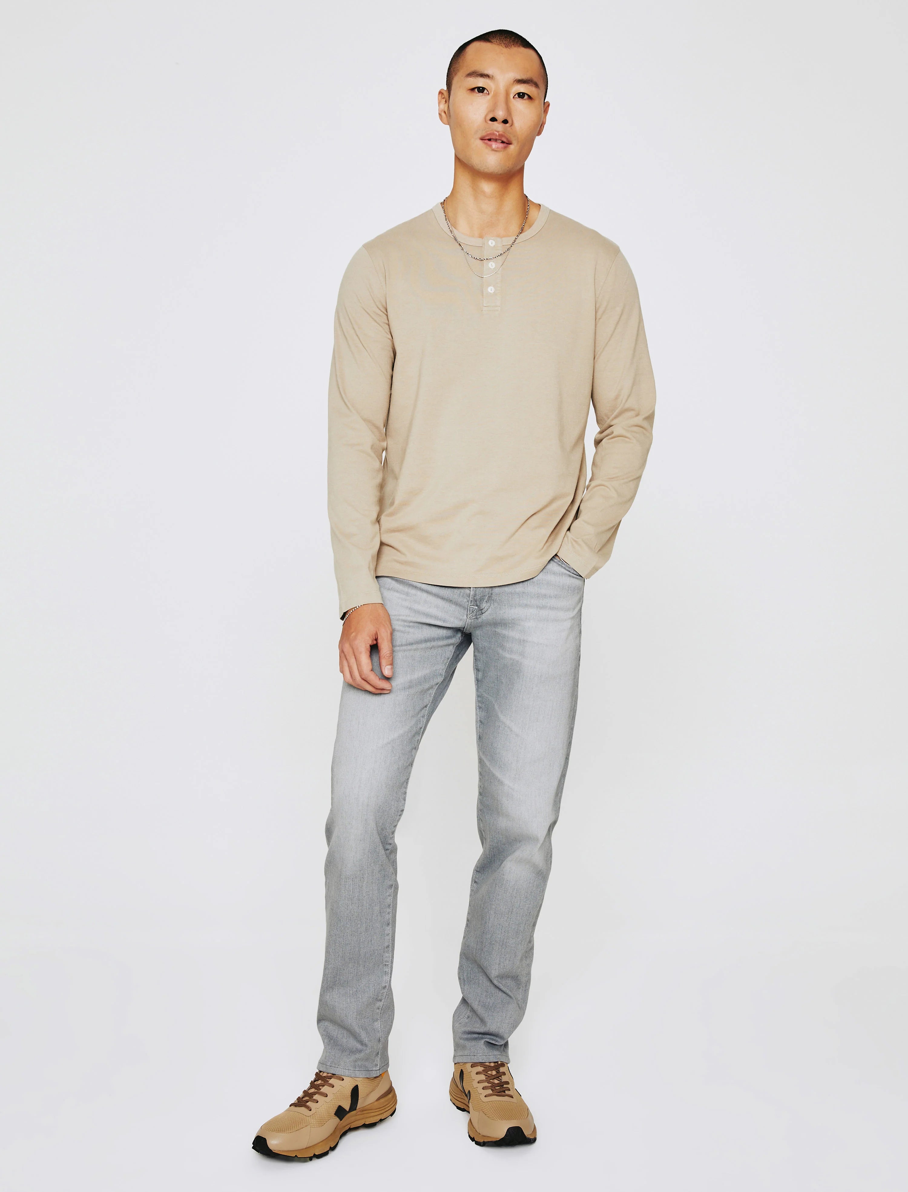 Extra Savings Light Grey Huerta Tellis Modern Slim Fit Denim - AG Jeans