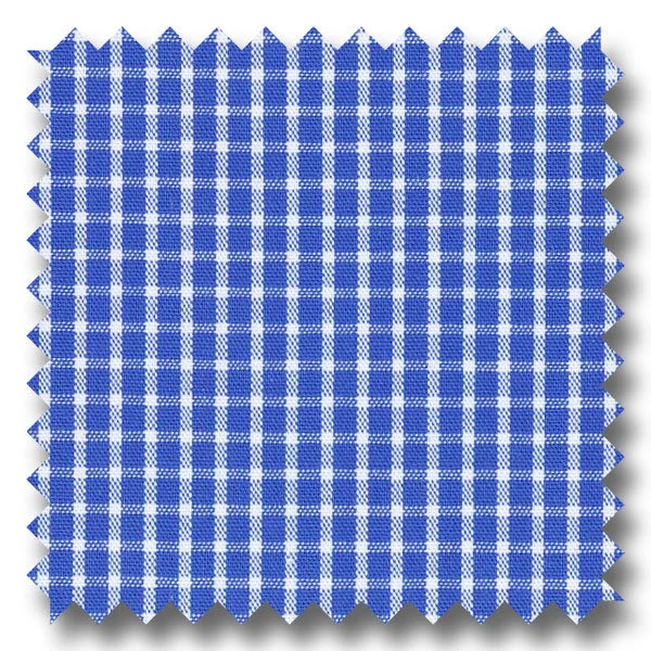 Massive Savings Dark Blue Mini Grid Gingham Check Broadcloth - Custom Dress Shirt