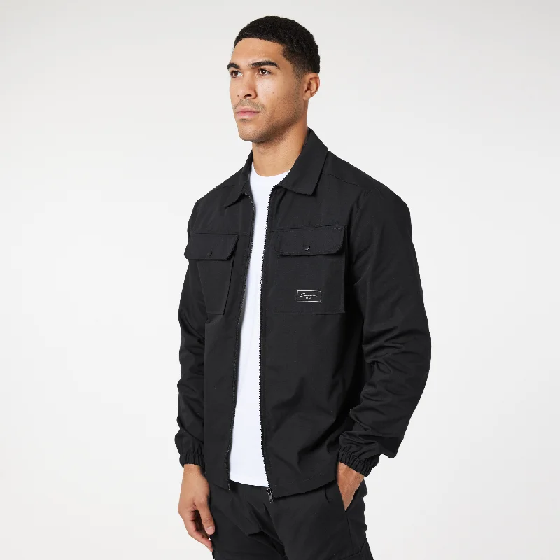 Final Clearance Utility Overshirt | Black