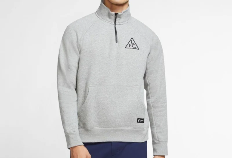Best Bargains Nike Men's Liverpool FC Men's 1/2-Zip Mock-Neck Soccer Top-Grey