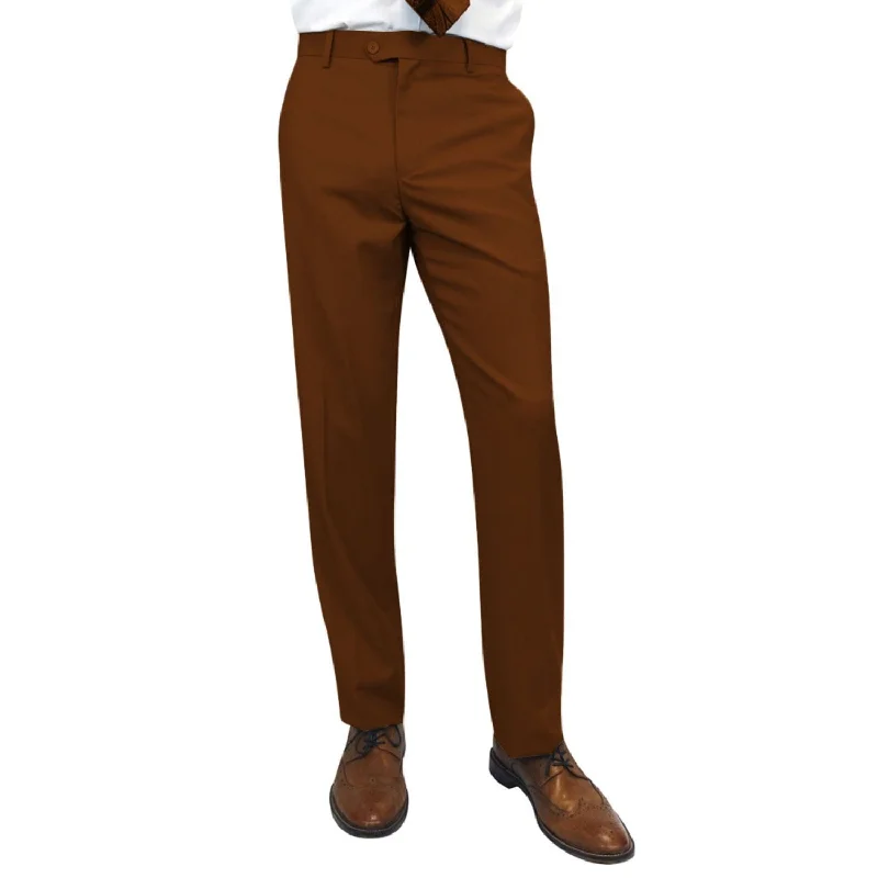 Stylara Collection: Copper Slim Fit Flat Front Pants