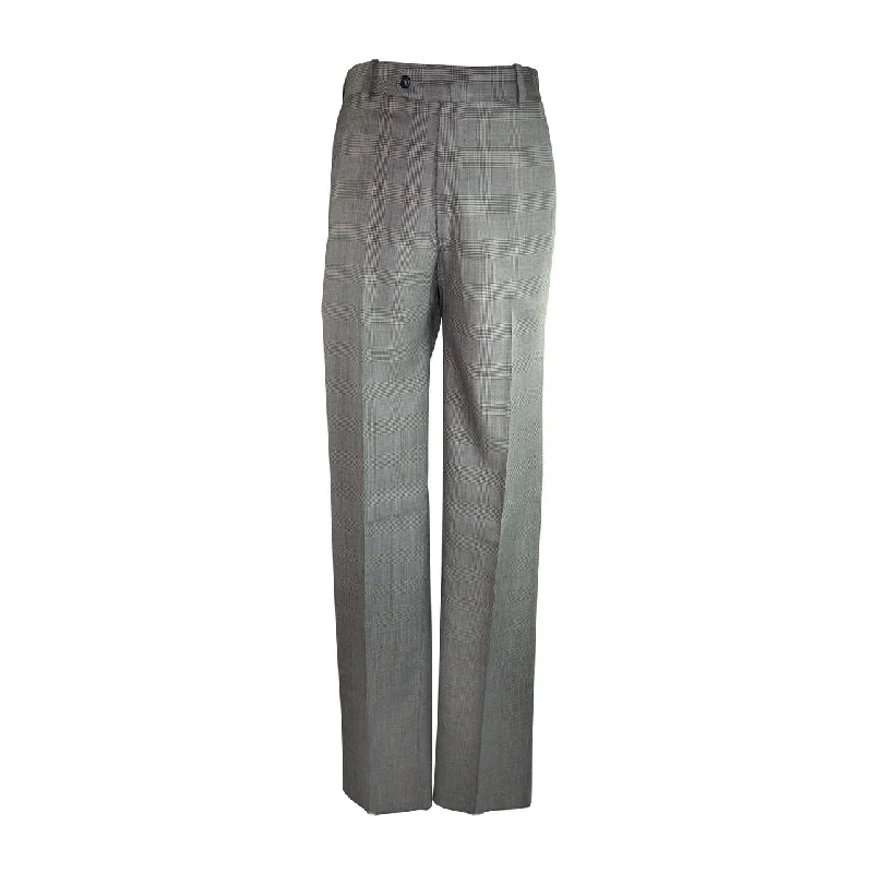 Overstock Laguna Flat Front Trouser - B W Glen Plaid