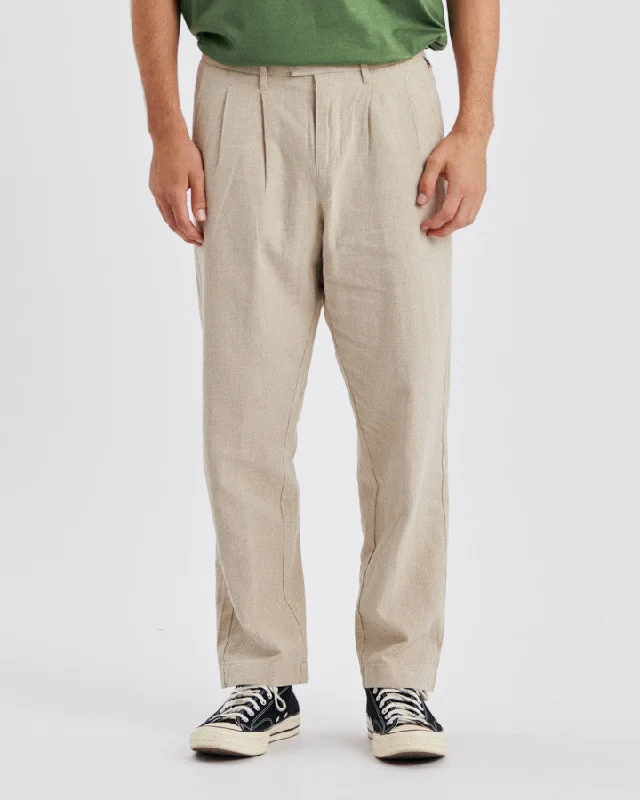Weekend Offers That Amaze Harro Pleat Linen Pant - Tan