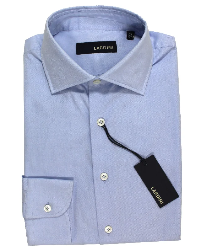 Weekend Offers You Can't Ignore Lardini Dress Shirt Blue - Spread Collar 40 - 15 3/4