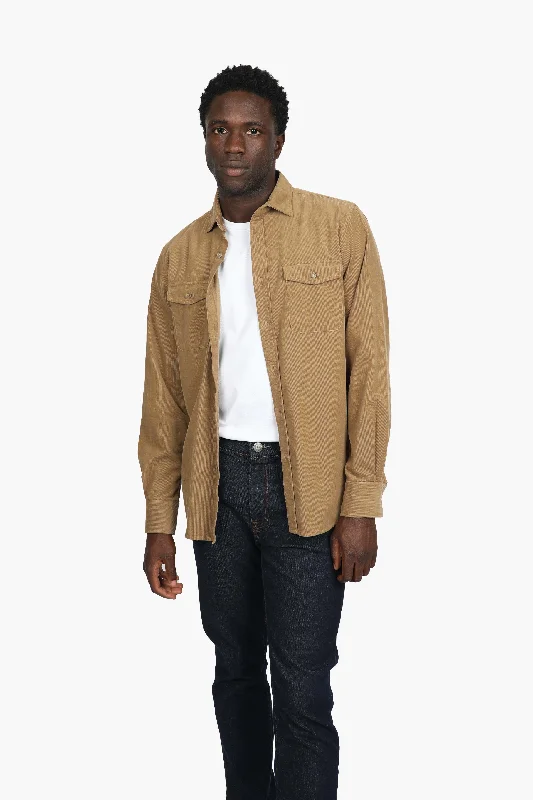 Major Savings Tobacco Cotton Corduroy Shirt
