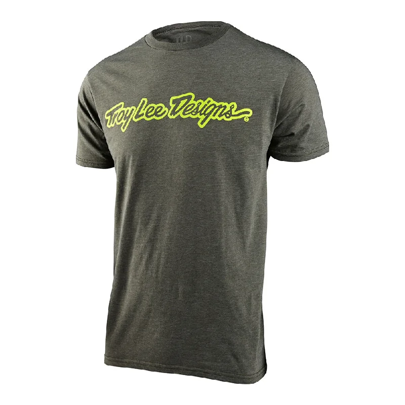 Short Sleeve Tee Signature Olive Heather