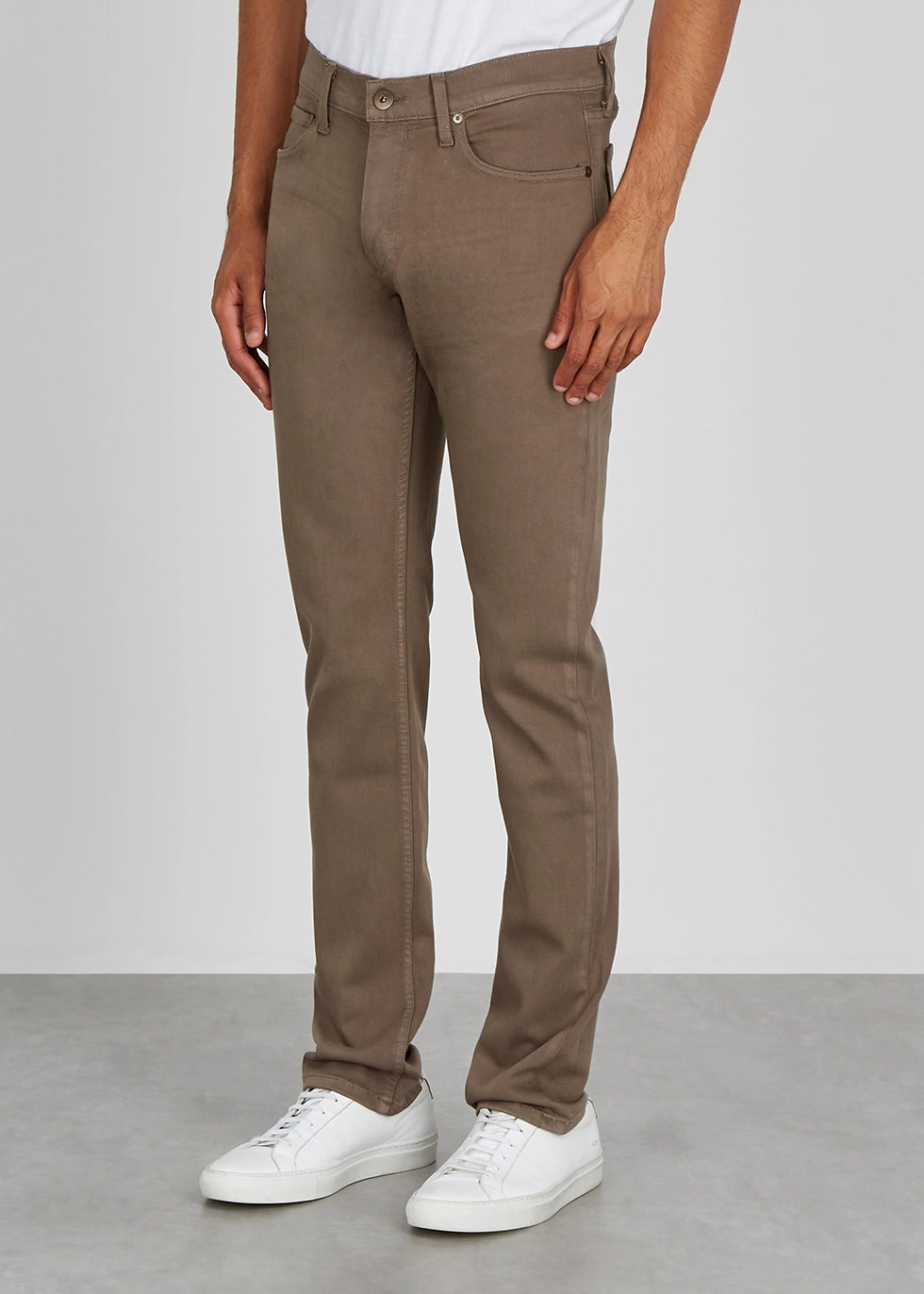 Sneak Peek Sale Lennox - Woodland Brown Slim Fit Five Pocket Pants - PAIGE
