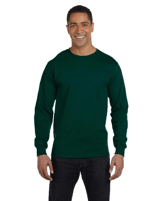 Gildan 50/50 Long Sleeve T-Shirt | Forest Green