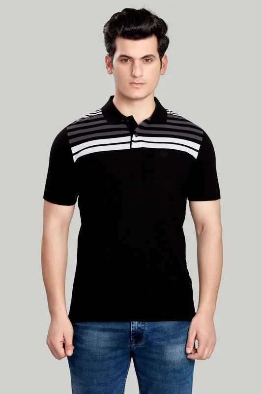 Chest Stripe Pique Polo