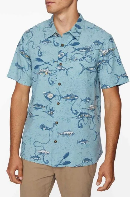 Don't Wait O'neill Short Sleeve Men's Woven Shirts Allover Printed