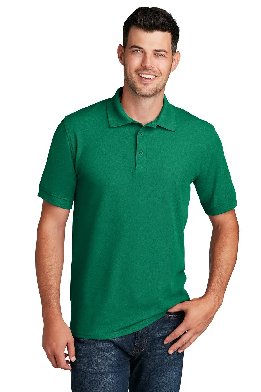Early Access Port & Company Mens Core Stain Resistant Short Sleeve Polo Shirt - Kelly Green - Closeout