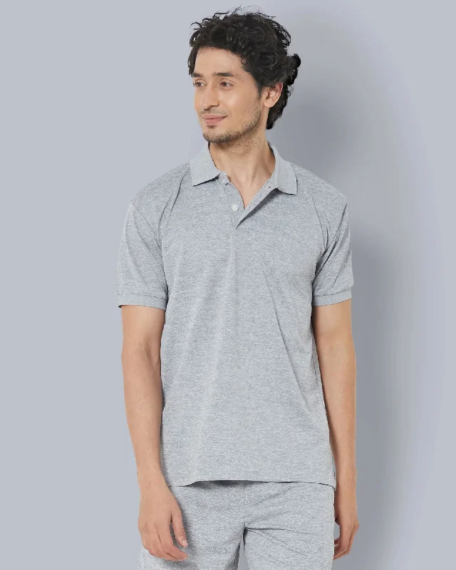 Value Deals Active Polo : Steel Grey Melange